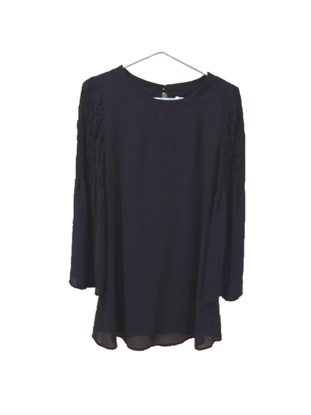 Speechless Deep Blue Dress Small Sheer Sleeves